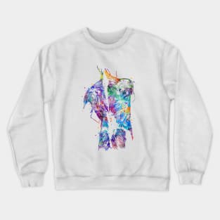 Human Back With Muscles Blue Purple Watercolor Gift Crewneck Sweatshirt